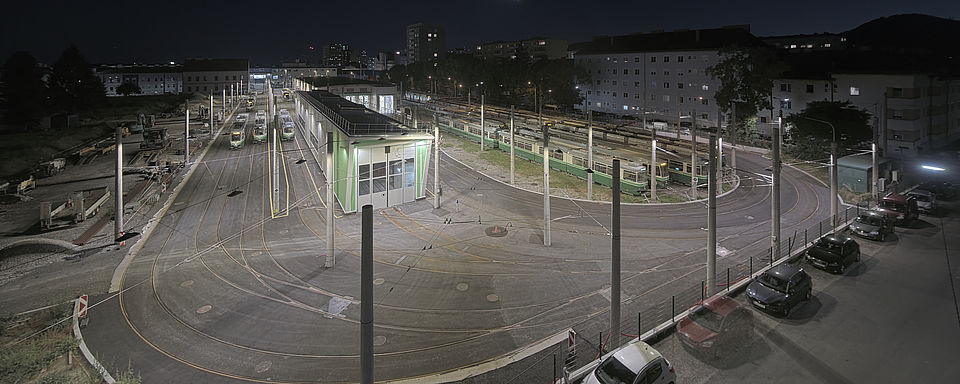 Livebild Baukamera 1 - Webcam 'Gesamtpanorama Nordseite' - Baustelle Adaptierung Remise Eggenberg, 8020 Graz (ca. 5 Minuteninterval)