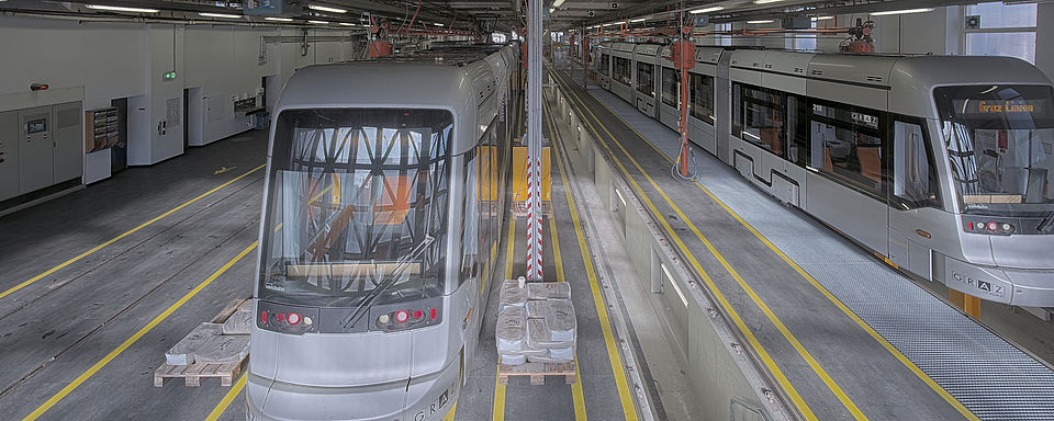 Livebild Baukamera 2 - Webcam 'Gesamtansicht Bestandshalle innen' - Baustelle Adaptierung Remise Eggenberg, 8020 Graz (ca. 5 Minuteninterval)