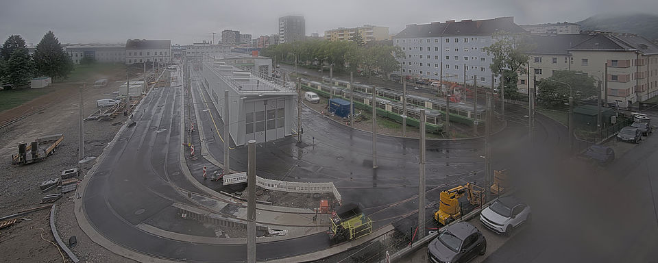 Livebild Baukamera 1 - Webcam 'Gesamtpanorama Nordseite' - Baustelle Adaptierung Remise Eggenberg, 8020 Graz (ca. 5 Minuteninterval)