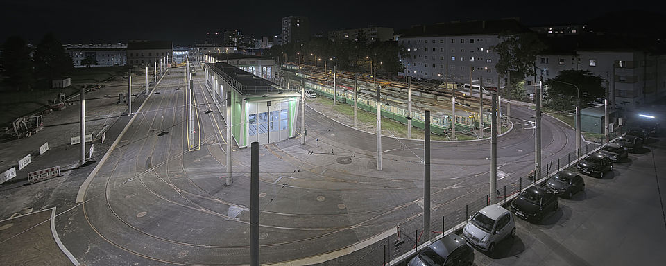 Livebild Baukamera 1 - Webcam 'Gesamtpanorama Nordseite' - Baustelle Adaptierung Remise Eggenberg, 8020 Graz (ca. 5 Minuteninterval)