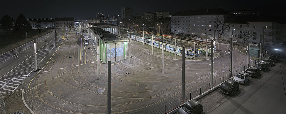 Livebild Baukamera 1 - Webcam 'Gesamtpanorama Nordseite' - Baustelle Adaptierung Remise Eggenberg, 8020 Graz (ca. 5 Minuteninterval)